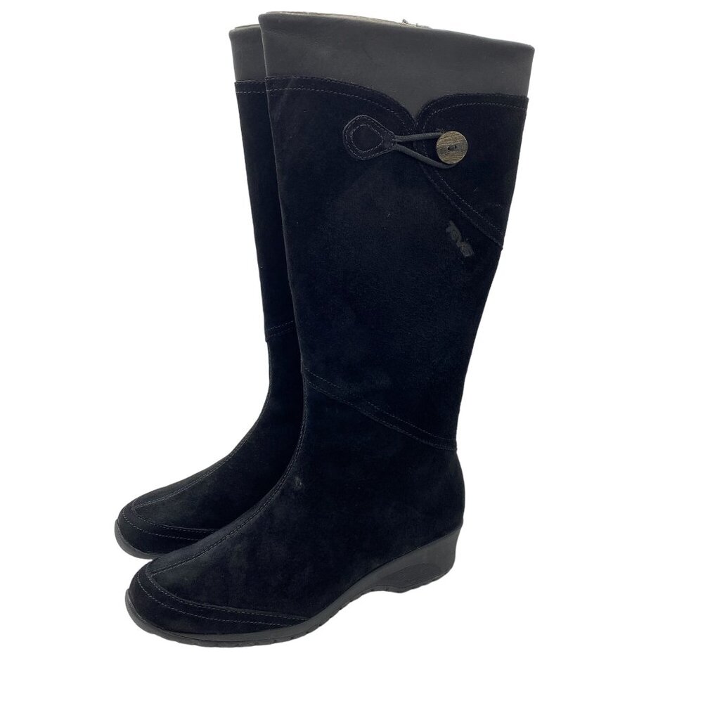 Teva‎ Jade Cove riding boots size 7 Black suede High boot womens